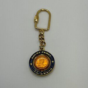DG-9 Lucky Penny St. Louis Keychain With Gold-Tone Finish & Enamel Design